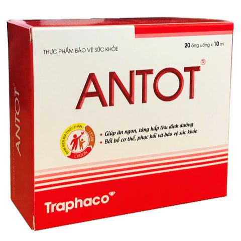 ANTOT Traphaco hộp 20 ống giúp ăn ngon, bổ cơ thể, nâng cao sức đề kháng, thể trạng