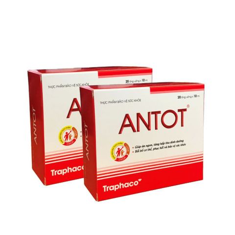 ANTOT Traphaco hộp 20 ống giúp ăn ngon, bổ cơ thể, nâng cao sức đề kháng, thể trạng
