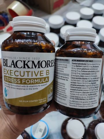 Viên Uống Giảm Căng Thẳng Blackmores Executive B Stress Formula 62 & 125  viên - Tăng Cường Trí Nhớ - Giảm Tải Stress Hữu Hiệu - Hỗ Trợ Tích Cực cho Hệ Thần Kinh - S/P Chuẩn Úc