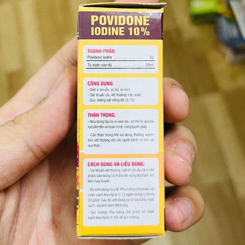 Povidone 10% Iodine sát trùng sát khuẩn - Thuốc đỏ I ốt