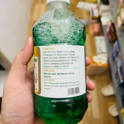 (Cải tiến công thức) Dung dịch vệ sinh phụ nữ Gynos Fort màu xanh lá
