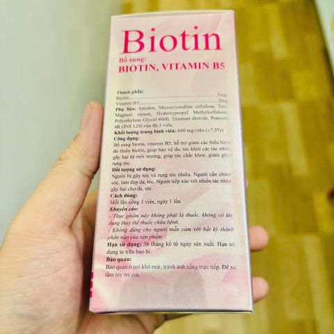 Viên uống BIOTIN Takarai giúp chắc khỏe tóc móng, đẹp da