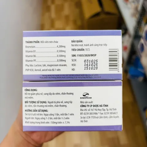 Viên ngậm Alpha Brom α - giảm viêm sưng tấy phù nề An pha