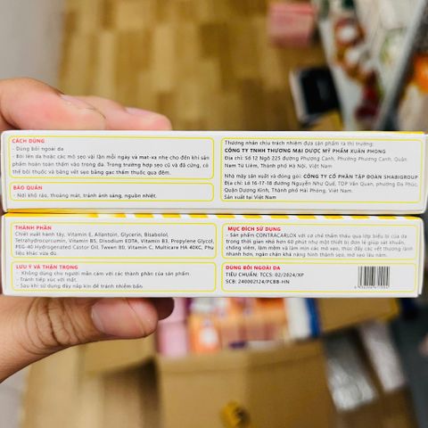 Gel bôi sẹo Contracarlox - chiết xuất hành tây lành tính