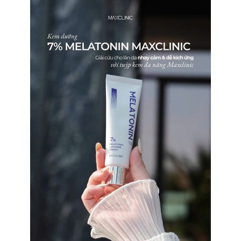KEM DƯỠNG SÁNG MỜ THÂM CẤP ẨM Maxclinic Melatonin 7% Liposome Cream 50ml