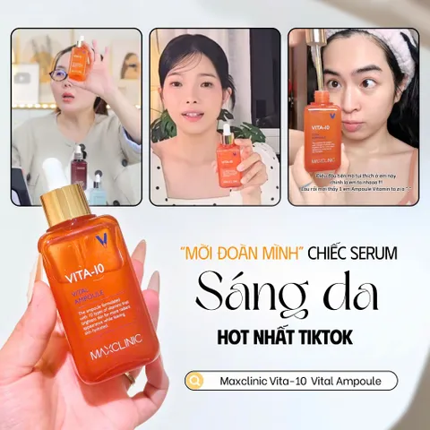 SERUM MAXCLINIC VITA-10 VITAL AMPOULE 100ML TẶNG MẶT NẠ