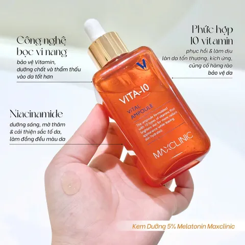 SERUM MAXCLINIC VITA-10 VITAL AMPOULE 100ML TẶNG MẶT NẠ