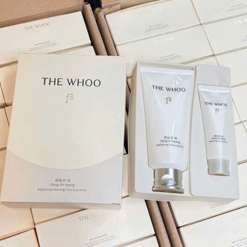 SET SỮA RỬA MẶT WHOO TRẮNG HOÀNG CUNG WHOO GONG JIN HYANG BRIGHTENING CLEANSING FOAM