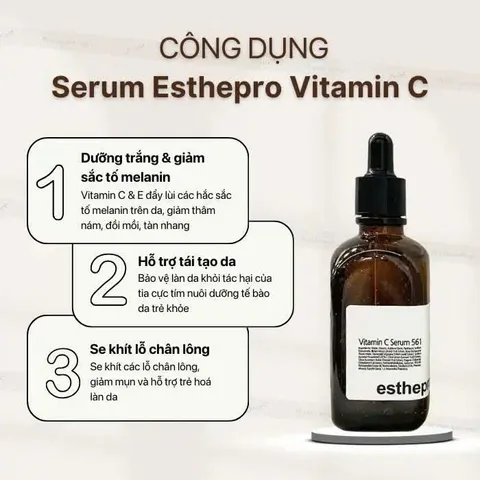 SERUM VITAMIN C ESTHEPRO TRẮNG DA, MỜ THÂM, CĂNG BÓNG