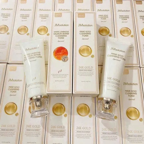 SỬA RỬA MẶT JM 24K GOLD & JM PDRN CÁ HỒI LÀM SẠCH DỊU NHẸ DA MỀM MỊN SAU MỖI LẦN RỬA