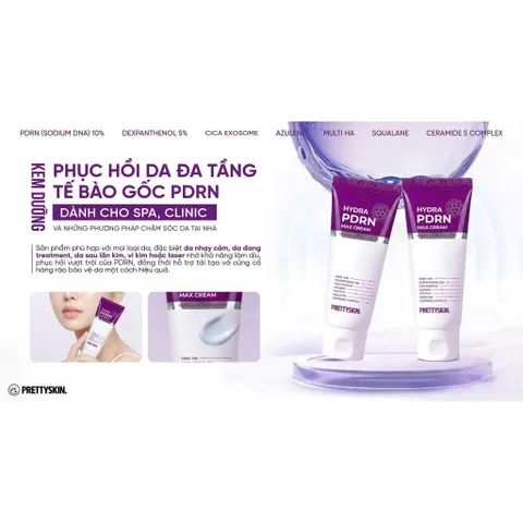 KEM DƯỠNG PHỤC HỒI TẾ BÀO GỐC CHUYÊN SÂU HYDRA PDRN MAX CREAM PRETTYSKIN
