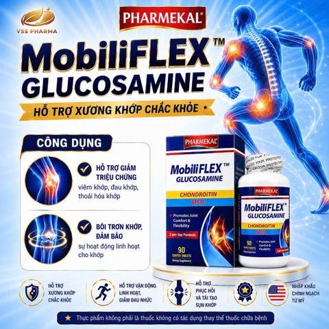 Viên uống hỗ trợ sụn khớp chắc khỏe Mobili Flex (H90 viên) - phục hồi sụn khớp, bổ sung dinh dưỡng cho sụn khớp