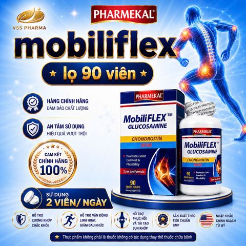 Viên uống hỗ trợ sụn khớp chắc khỏe Mobili Flex (H90 viên) - phục hồi sụn khớp, bổ sung dinh dưỡng cho sụn khớp