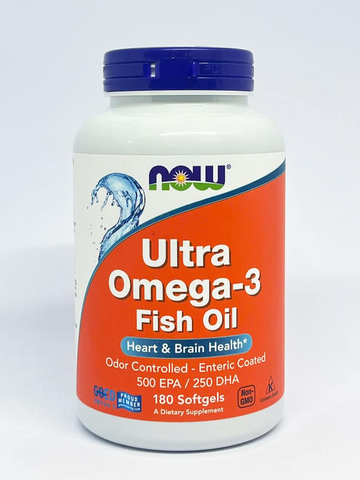 Dầu cá Omega-3 Now Ultra Omega-3 500 EPA/ 250 DHA 180 viên