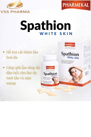 Viên uống Glutathion tinh khiết - hỗ trợ sáng da, mờ thâm nám - Spathion Pharmekal