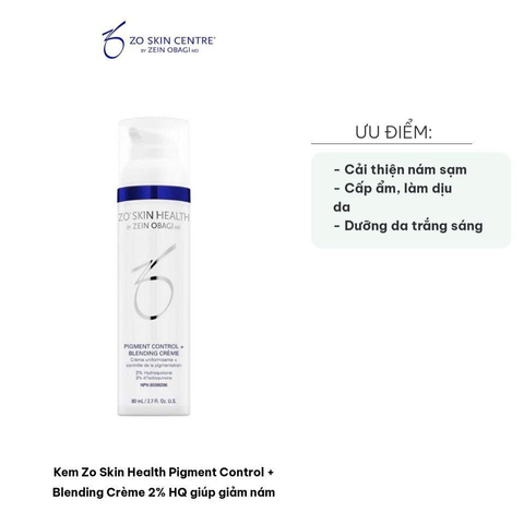 Kem nám tàn nhang Zo Skin Health Pigment Control Creme 2% HQ - Lọ 80ml NK Chính ngạch Mỹ