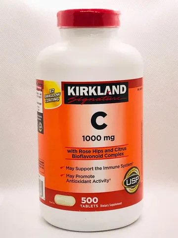 Viên bổ sung C hỗ trợ hệ miễn dịch Kirkland Signature Vitamin C 1,000mg 500 V