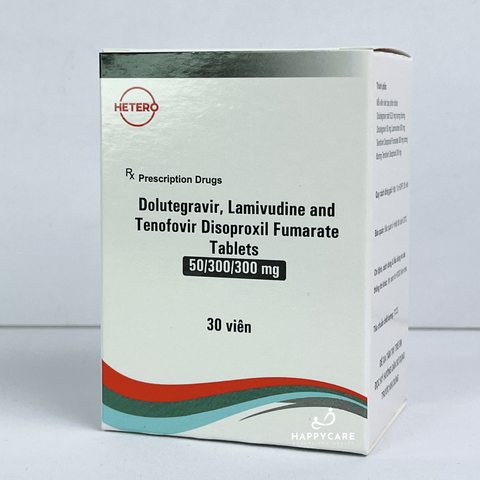 HETERO 50/300/300mg 30 Viên ARV Hỗ Trợ Kiểm Soát Tải Lượng Virus