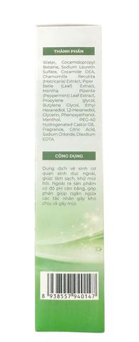 Dung dịch vệ sinh trầu không cúc la mã bạc hà hộp 150ml hàng chính hãng