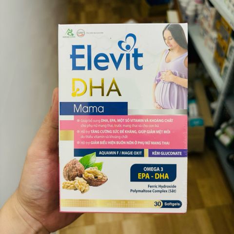 Viên bổ bầu ELEVIT DHA, Acid Folic, Canxi + sắt hữu cơ