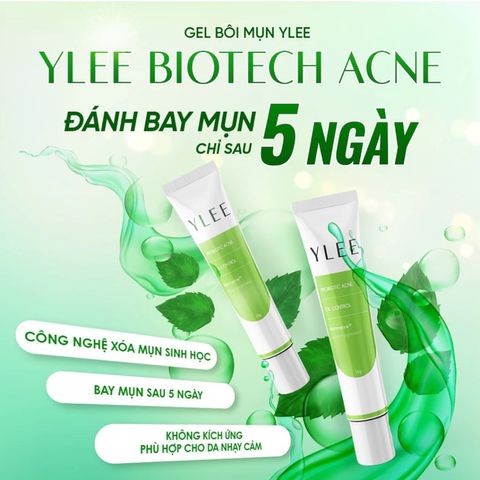 (Tuýp 15g) Gel Bôi Mụn Tuổi Dậy Thì YLEE Cho Mụn Trứng Cá, Mụn Sưng Đỏ. Hỗ Trợ Giảm Mụn, Dưỡng Sáng Da
