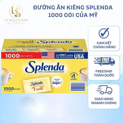 [ HỎA TỐC] 1 Hộp Đường ăn kiêng Splenda Zero Calorie Sweetener 1000 gói - Mỹ