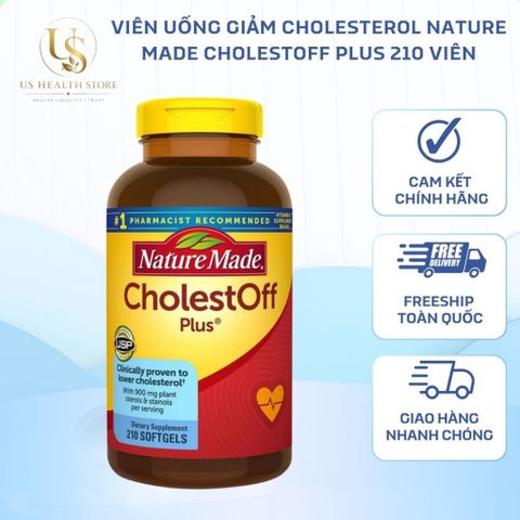 [ hỏa tốc] V.i.ê.n Cho-les-te-rol Na.ture Made CholestOff Plus 210V