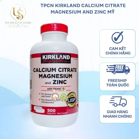 [ HỎA TỐC] KẸO KIRK-LAND CAL-CIUM CI.TRATE MAGNESIUM AND ZINC