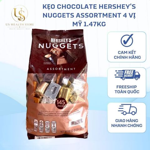 [ HỎA TỐC] Chocolate Hershey's Nuggets Mix 4 vị 1,47 kg Mẫu mới