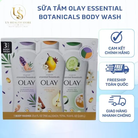 [ HỎA TỐC] Sữa tắm O.L.A.Y essential botanicals body wash của Mỹ