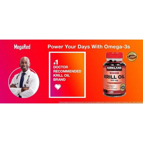 [ HỎA TỐC] Dầu omega 3 nhuyễn thể (dầu tôm) Kirkland Signature Krill Oil 500mg