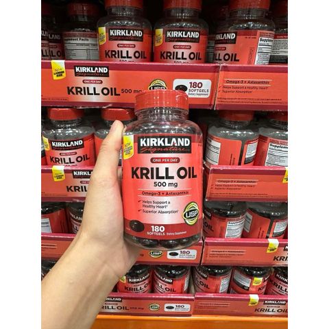 [ HỎA TỐC] Dầu omega 3 nhuyễn thể (dầu tôm) Kirkland Signature Krill Oil 500mg
