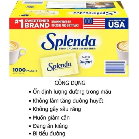 [ hỏa tốc] Set 100 gói Đường ăn kiêng Splenda của Mỹ