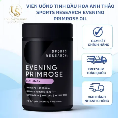 [ HỎA TỐC] Tinh Dầu Hoa Anh Thảo Sports Research Evening Primrose Oil