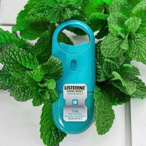 [ HOẢ TỐC] Bộ 2 chai nước xịt thơm miệng Listerine Cool Mint Pocketmist của Mỹ