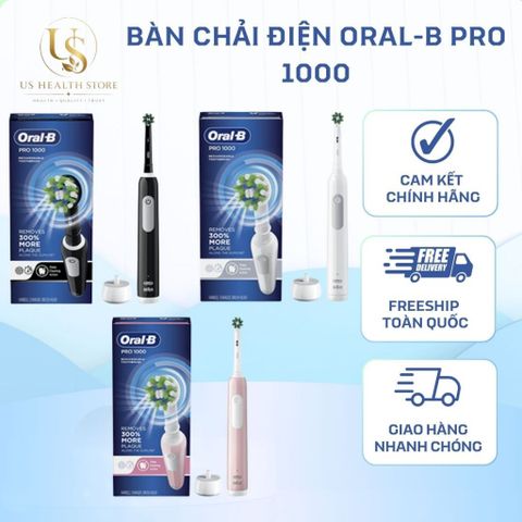 [ HỎA TỐC] Bàn chải đánh răng điện Oral-B Professional Care 1000 Electric Rechargeable Power