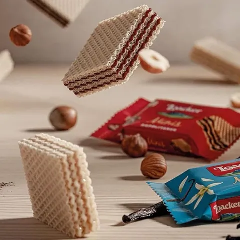 [ hỏa tốc] Bánh xốp nhân kem Loacker Minis (Hazelnut, Vanilla, Chocolate) gói 800g hàng Mỹ