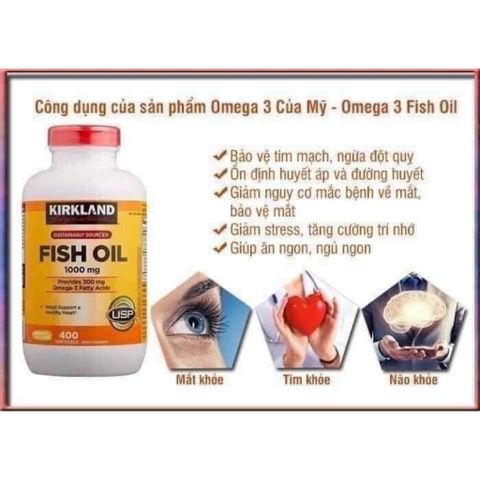 [HỎA TỐC] DẦU Omega 3 Kirkland Signature Fish