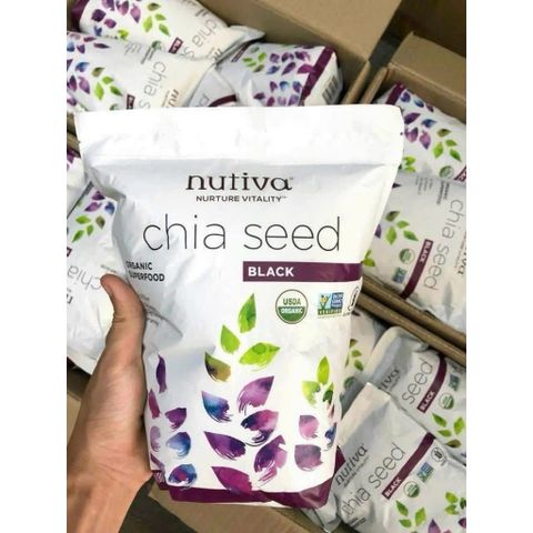 [ HỎA TỐC] Hạt Chia Đen Nutiva Black Của Mỹ - Hỗ Trợ Sức Khỏe Tim Mạch