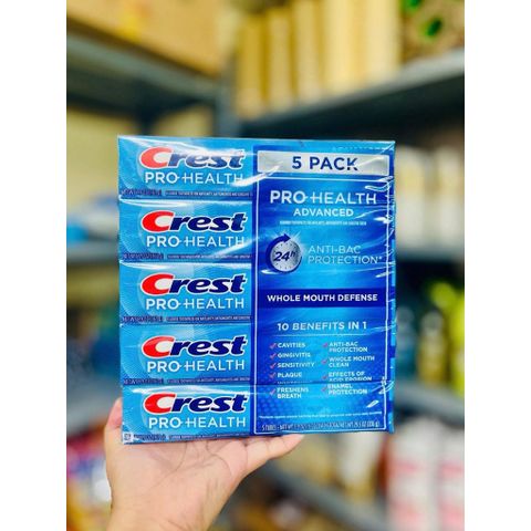 [ HỎA TỐC]  Kem Đánh Răng Crest Pro-Health Advanced Whitening & Intensive Clean 167g 🦷
