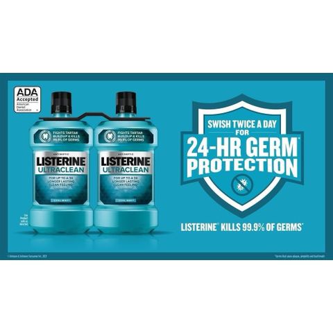 [ HỎA TỐC] Nước súc miệng Listerine Ultraclean 1,5 lít  - Hàng Mỹ
