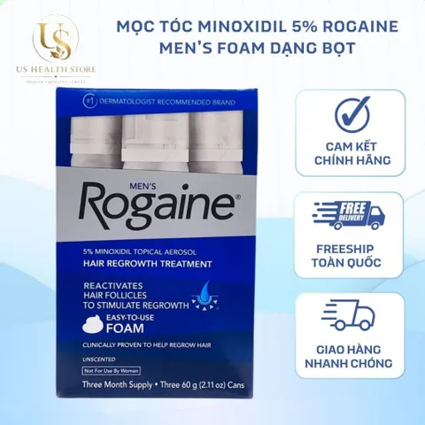 [ HỎA TỐC] mọc tóc Mi.noxidil 5% Rogaine Men’s Foam dạng bọt