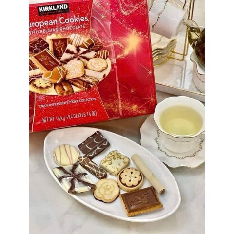 [ HỎA TỐC] Bánh quy Kirkland Signature European Cookies with Belgian Chocolate 1.4kg