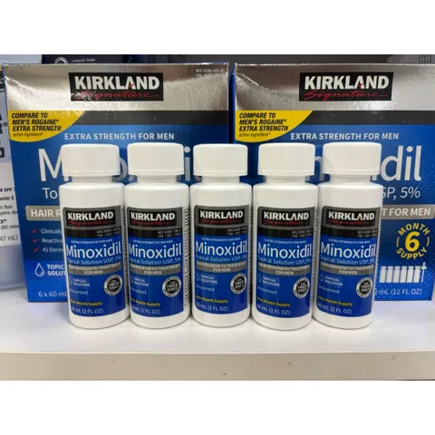 [ hỏa tốc] SET DD Hỗ trợ m ọc t óc Minoxidil 5% Kirk land Mỹ 6 chai x 60ml