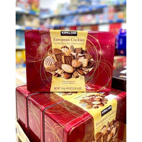 [ HỎA TỐC] Bánh quy Kirkland Signature European Cookies with Belgian Chocolate 1.4kg