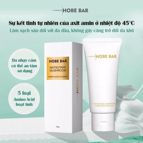 (Hàng chuẩn) Sữa rửa mặt Amino Acid HOBE BAR hỗ trợ làm sạch dịu nhẹ, dưỡng ẩm 50ml