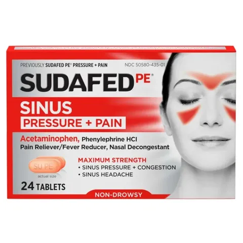 Viên uống viêm xoangi Sudafed PE Sinus 24 viên của Mỹ