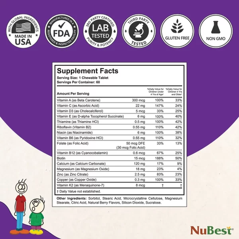 Viên tăng chiều cao của Mỹ Nubest Tall 60 viên