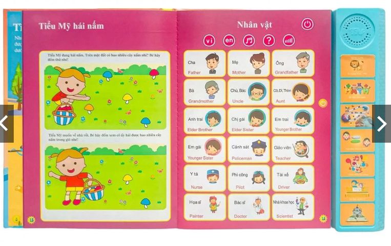 Sách nói - Sách Song ngữ Anh - Việt cho trẻ em 3+ (500 nội dung)