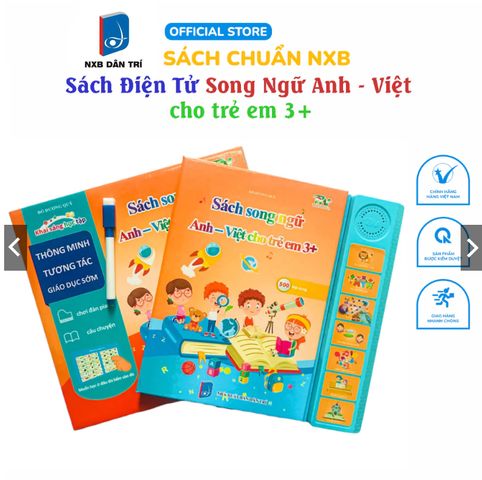 Sách nói - Sách Song ngữ Anh - Việt cho trẻ em 3+ (500 nội dung)